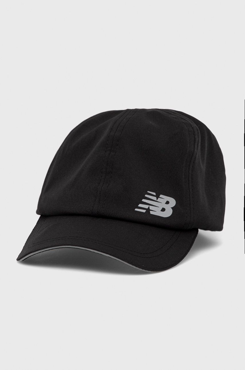 New Balance șapcă LAH21103BK Culoarea Negru, Cu Imprimeu