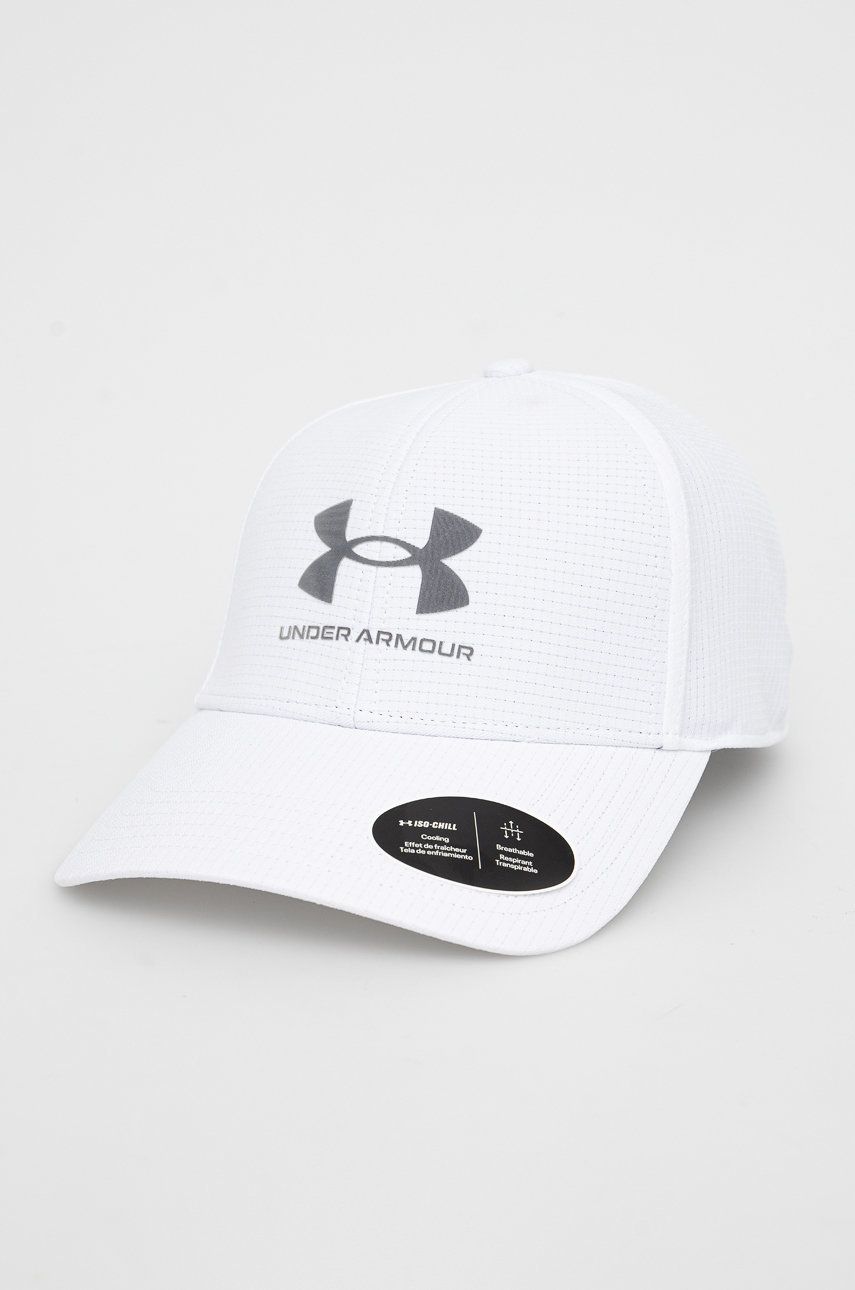 Under Armour șapcă 1361529 culoarea alb, cu imprimeu