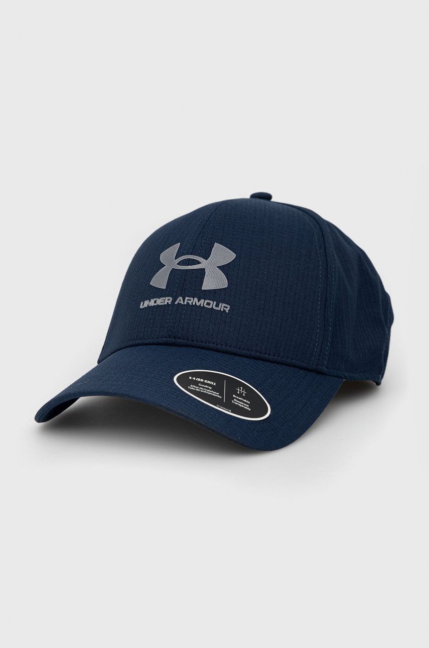 Čepice Under Armour 1361529 tmavomodrá barva, s potiskem