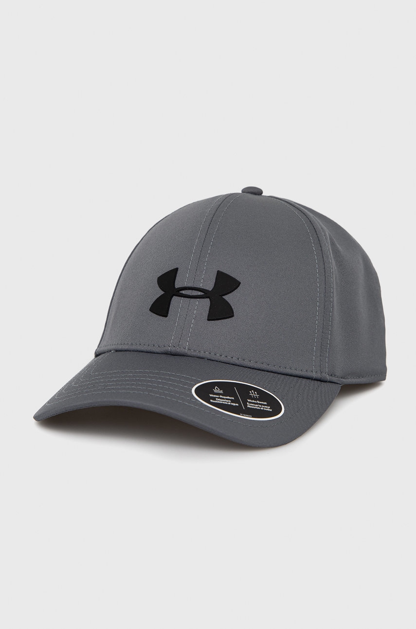 Under Armour șapcă 1369781 culoarea gri, neted 1369781-001