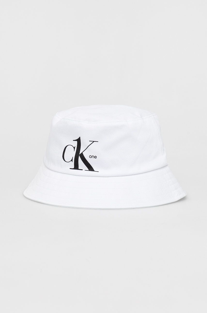 Calvin Klein kapelusz bawełniany kolor biały bawełniany