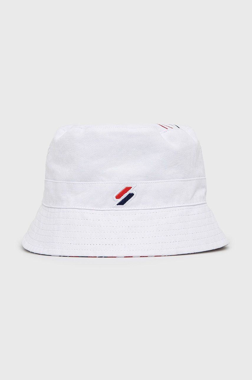 Superdry kapelusz dwustronny kolor biały