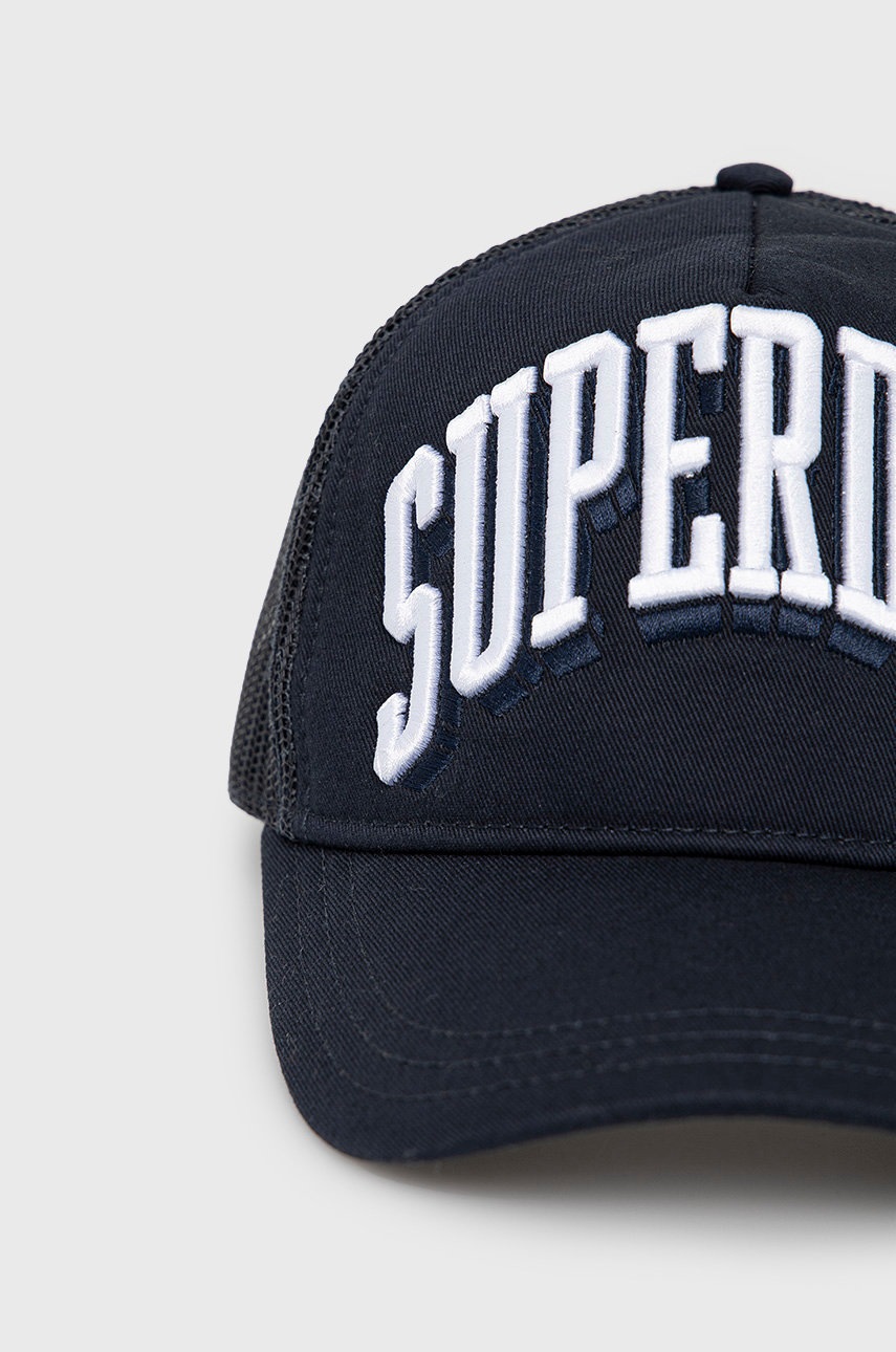 

Кепка Superdry цвет синий с аппликацией