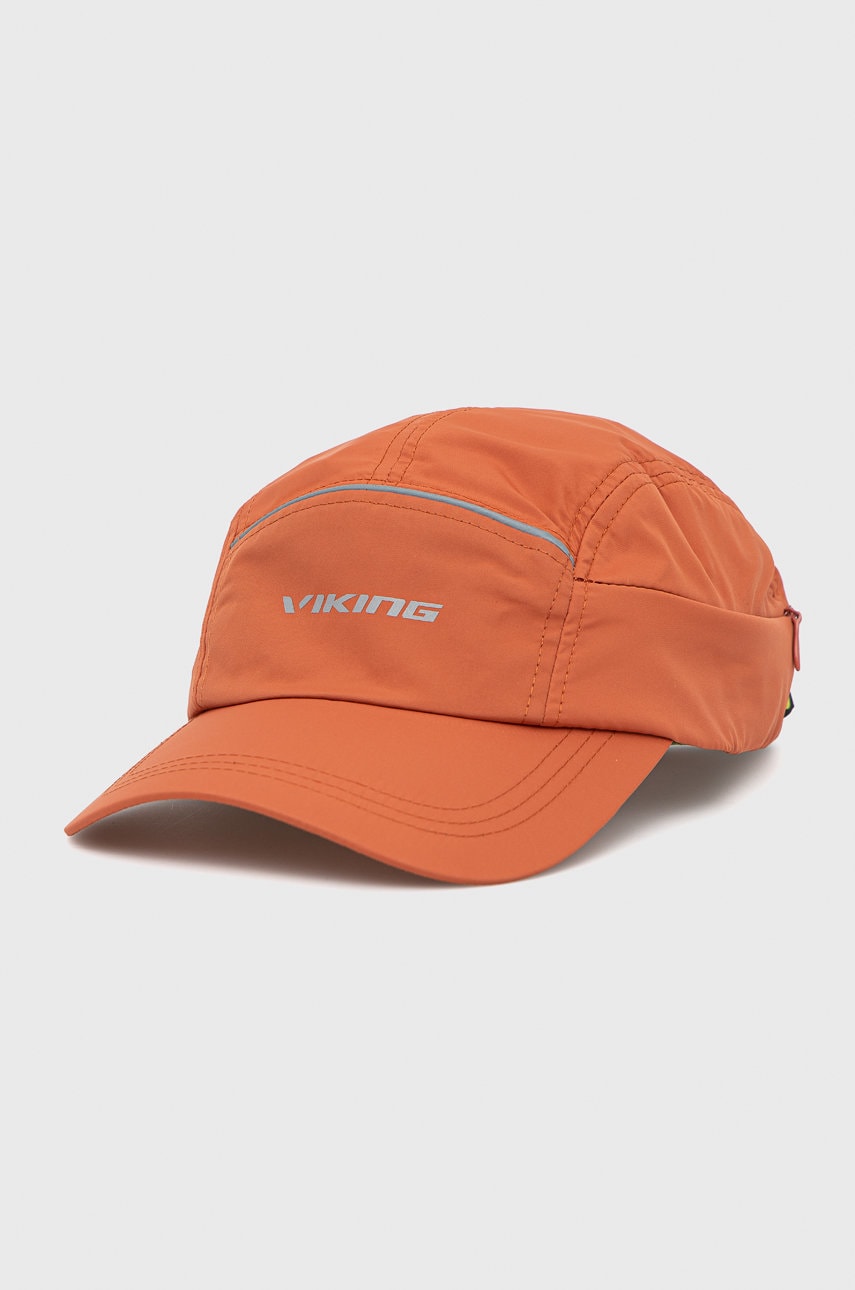 Viking sapca Kamet culoarea portocaliu, cu imprimeu