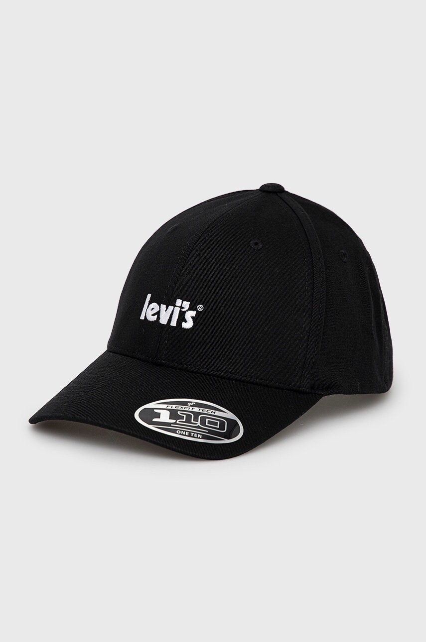 Levně Čepice Levi's černá barva, s aplikací, D6625.0004-59