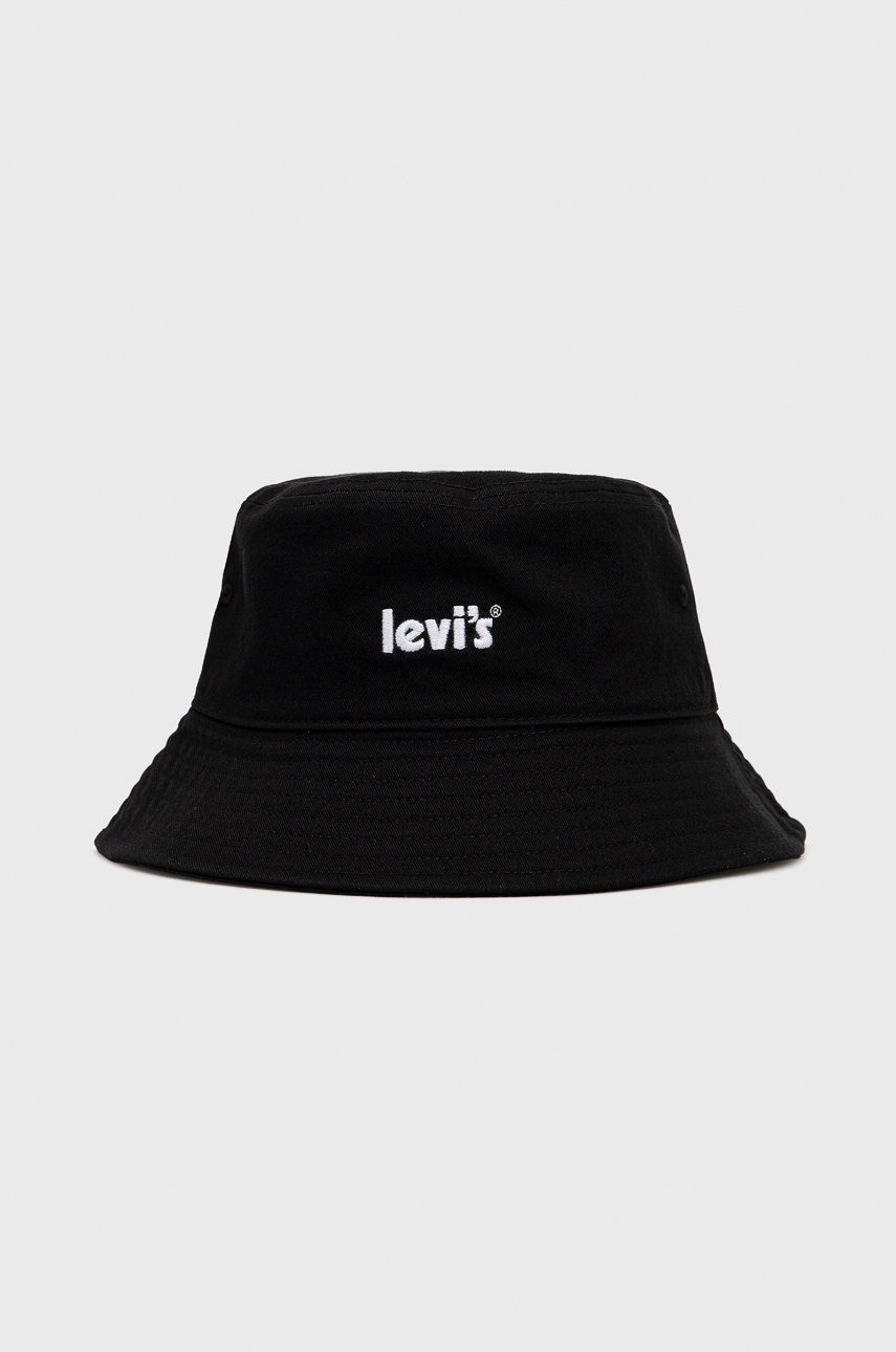Levi's kapelusz bawełniany D6658.0002 kolor czarny bawełniany
