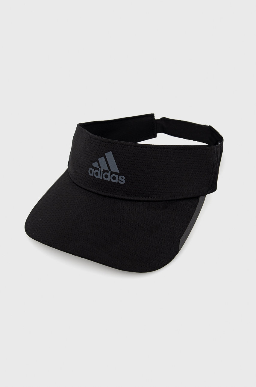 Adidas sapca cozoroc culoarea negru, cu imprimeu