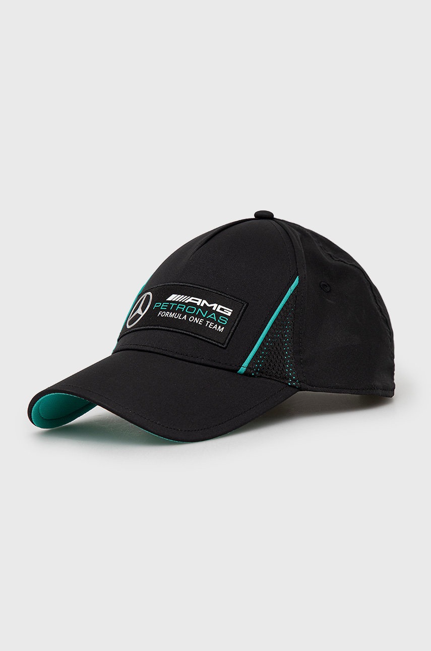 

Шапка Puma в черно с апликация, Черен
