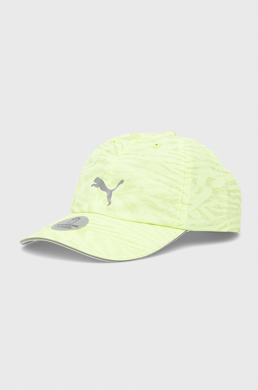 

Шапка с козирка Puma в зелено с десен, Зелен