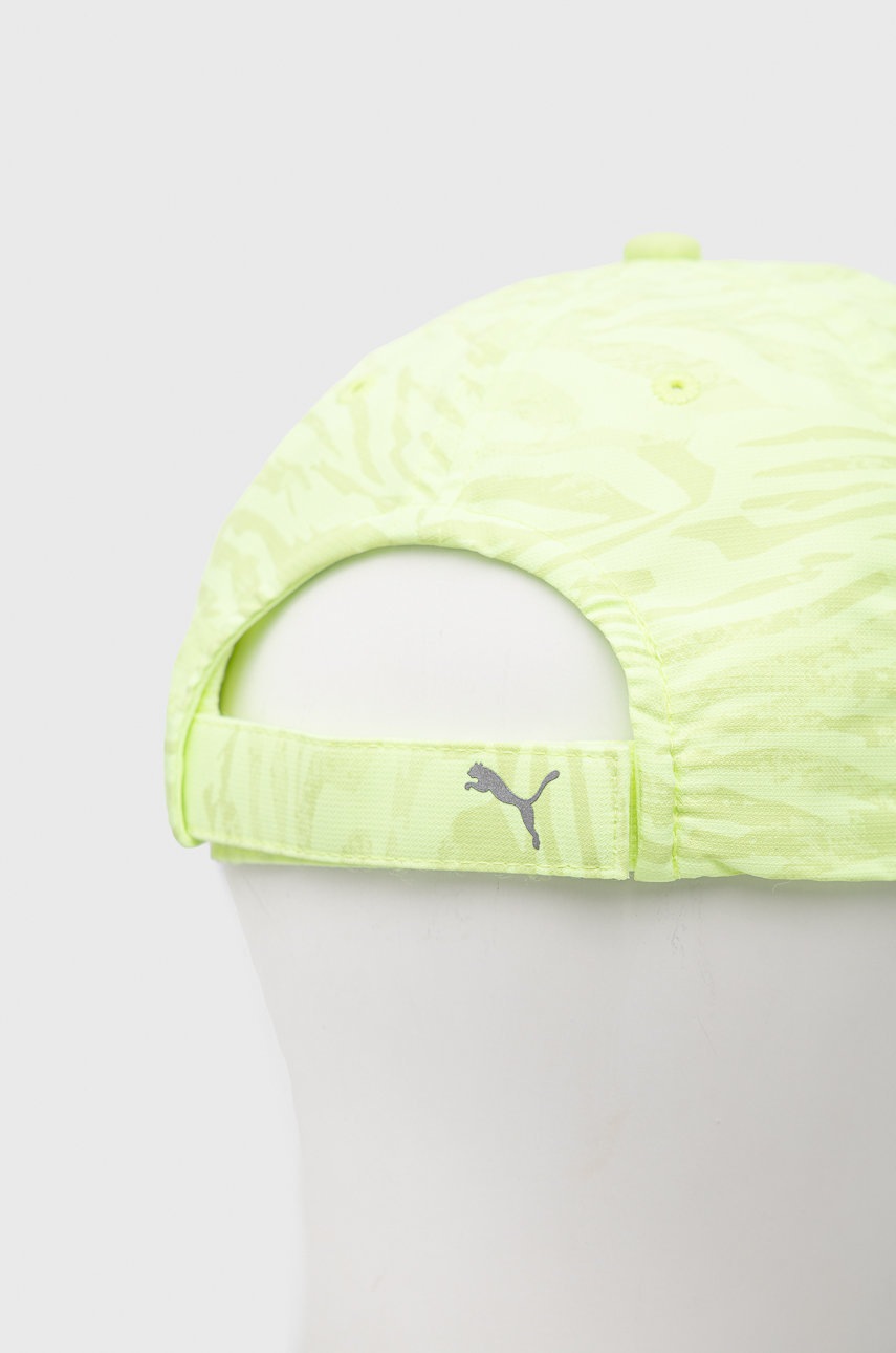 

Кепка Puma колір зелений візерунок