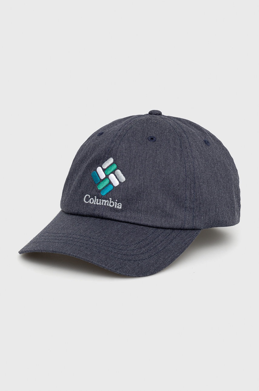 

Шапка Columbia в тъмносиньо с апликация, Тъмносин