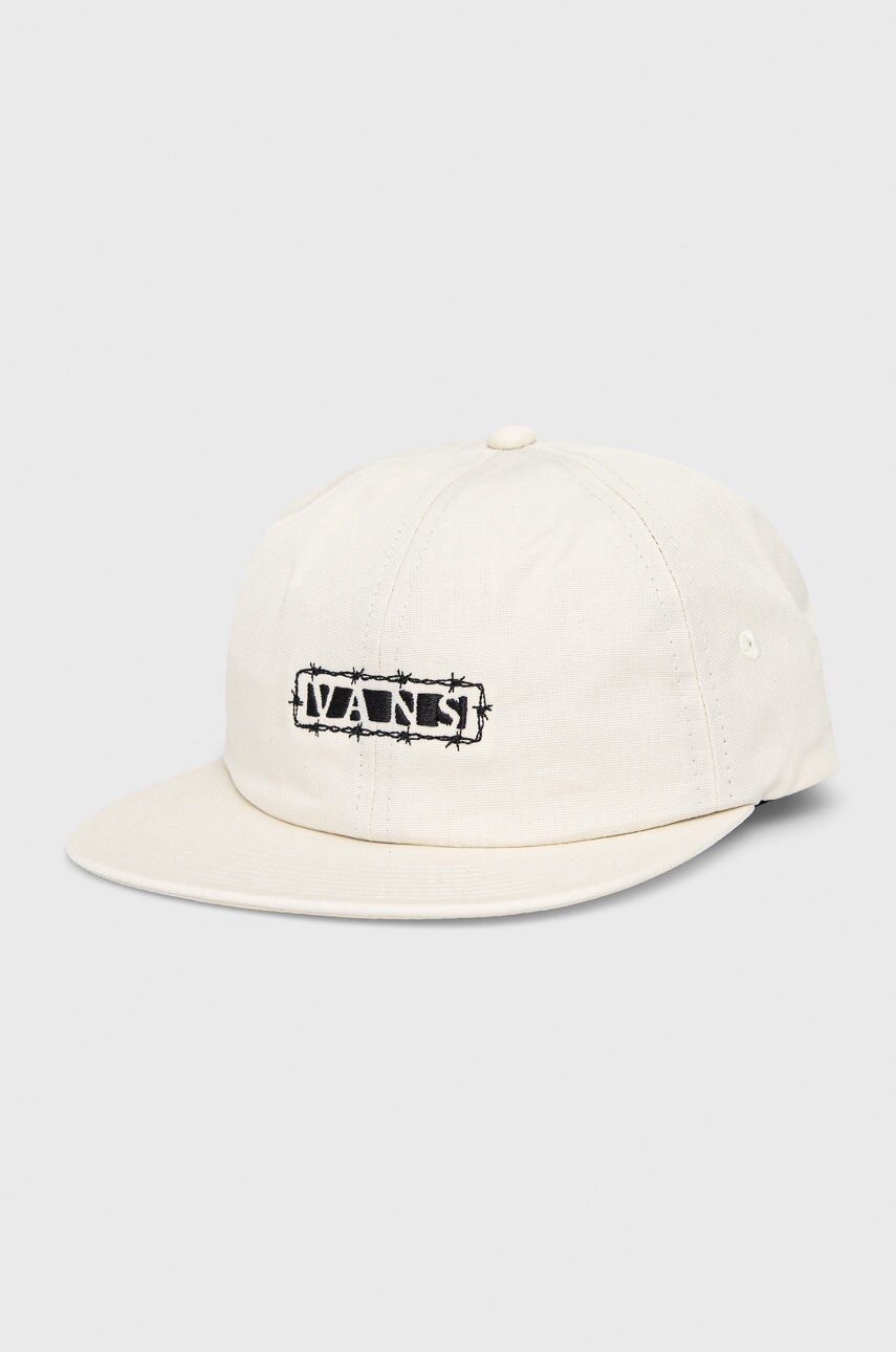 

Шапка Vans в бежово с изчистен дизайн, Бежов