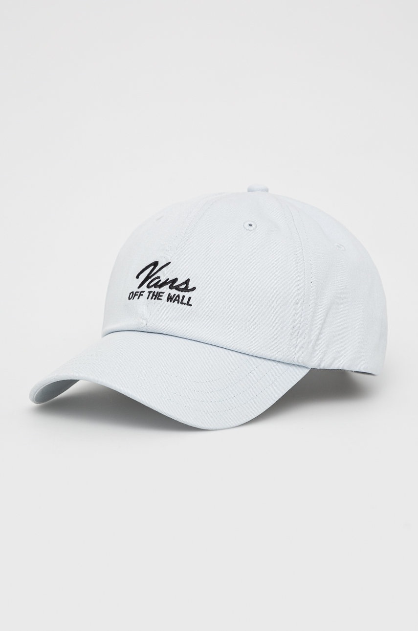 

Памучна шапка Vans с апликация, Син