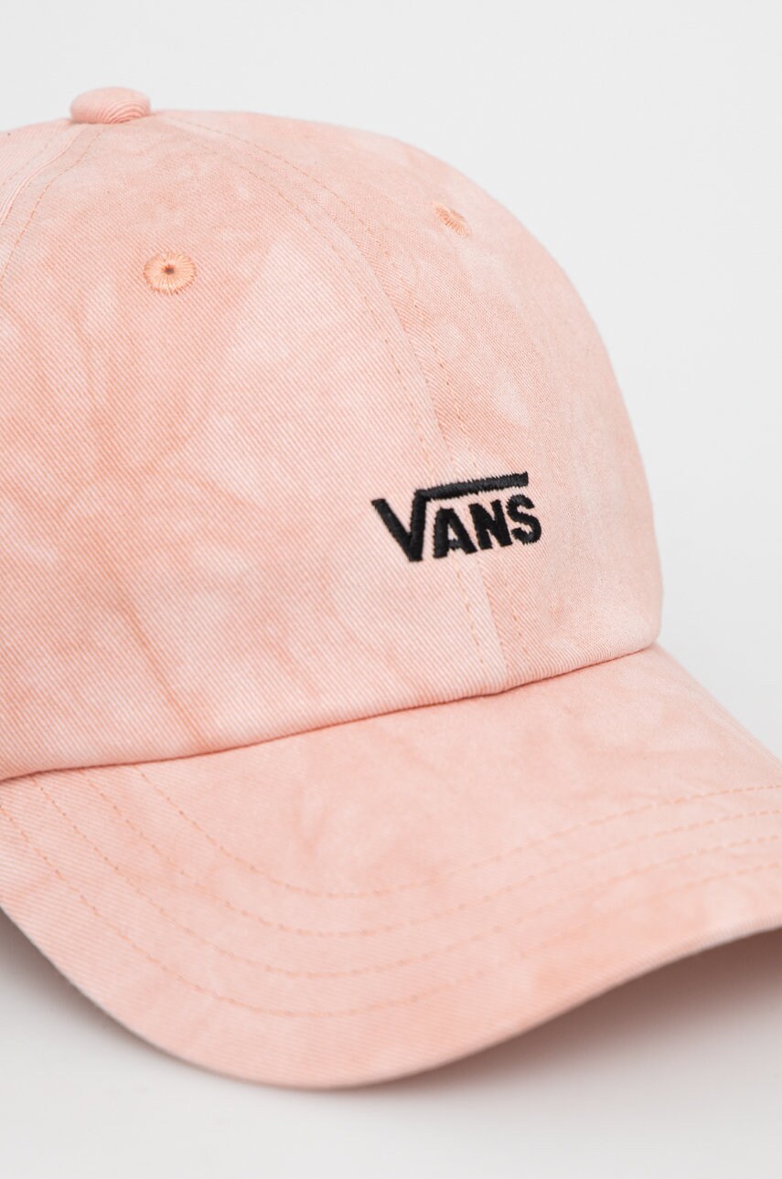

Бавовняна кепка Vans колір рожевий однотонна