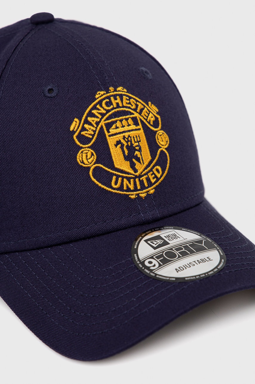 

Хлопковая кепка New Era цвет синий с аппликацией