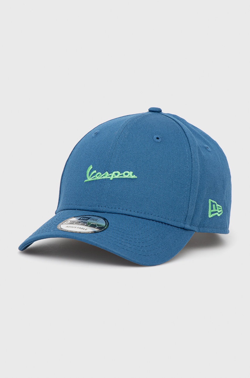 

Памучна шапка New Era с апликация, Син