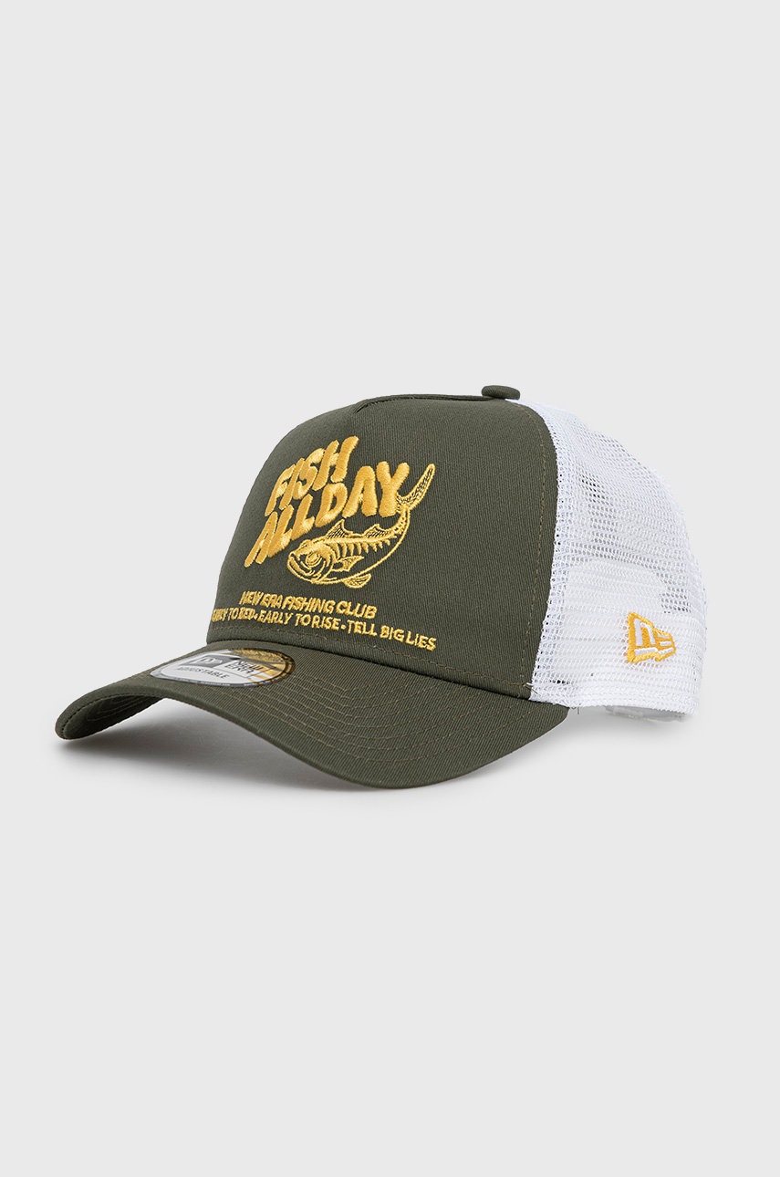 

Шапка New Era в зелено с апликация, Зелен