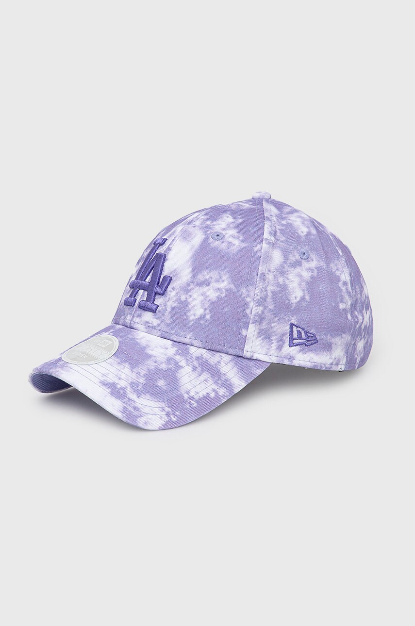 New era caciula din bumbac culoarea violet, cu imprimeu