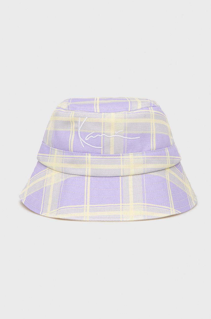 Levně Oboustranný klobouk Karl Kani fialová barva, KA2210431-purple