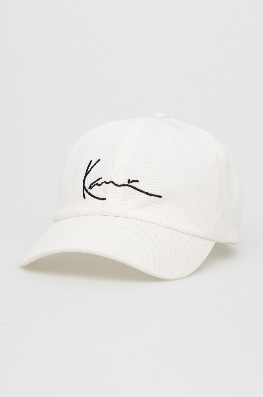 Karl Kani șapcă din bumbac culoarea alb, cu imprimeu KKMACCQ12121WHT-white