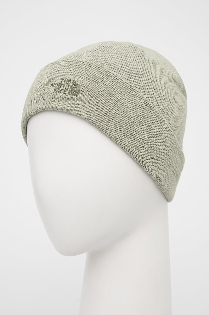 

Шапка The North Face колір зелений