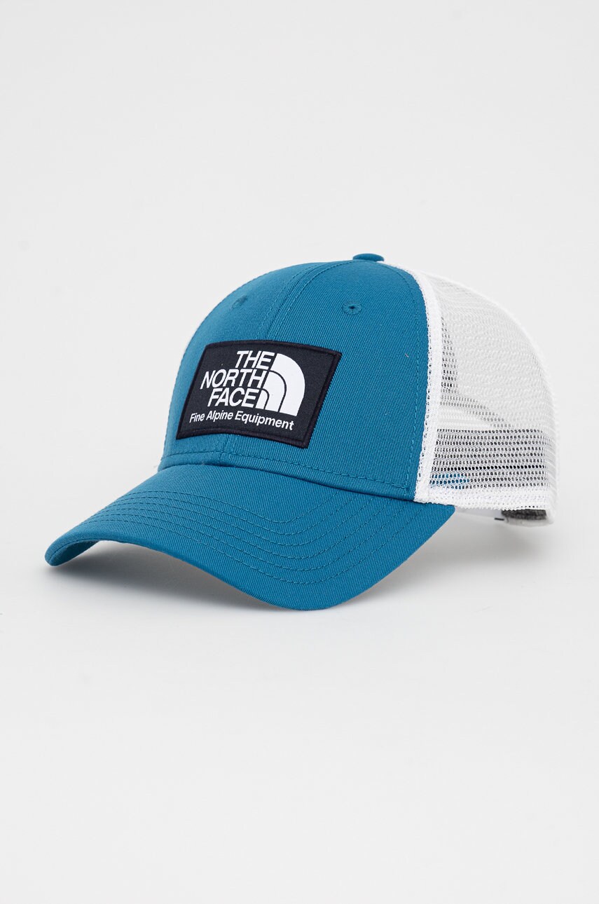 

Шапка с козирка The North Face Mudder Trucker с апликация, Син