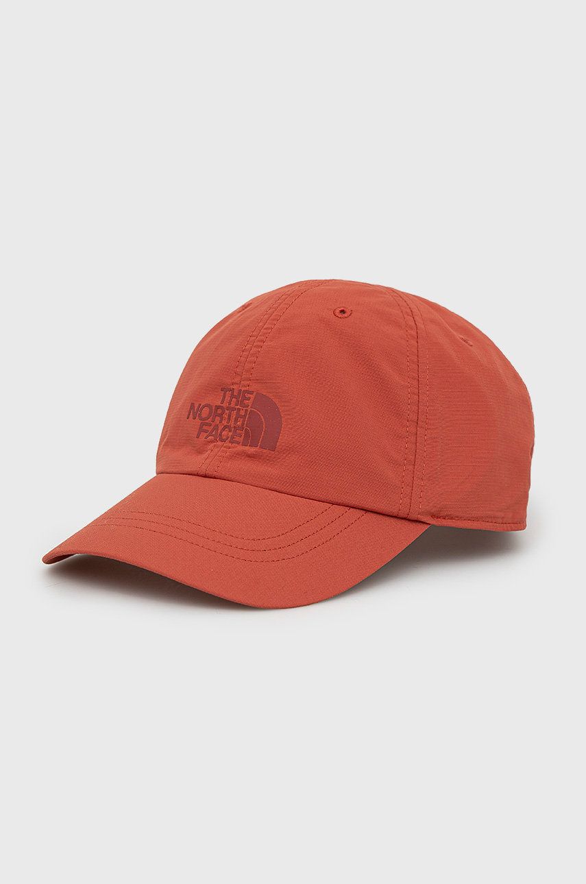 The North Face czapka z daszkiem Horizon kolor czerwony z aplikacją