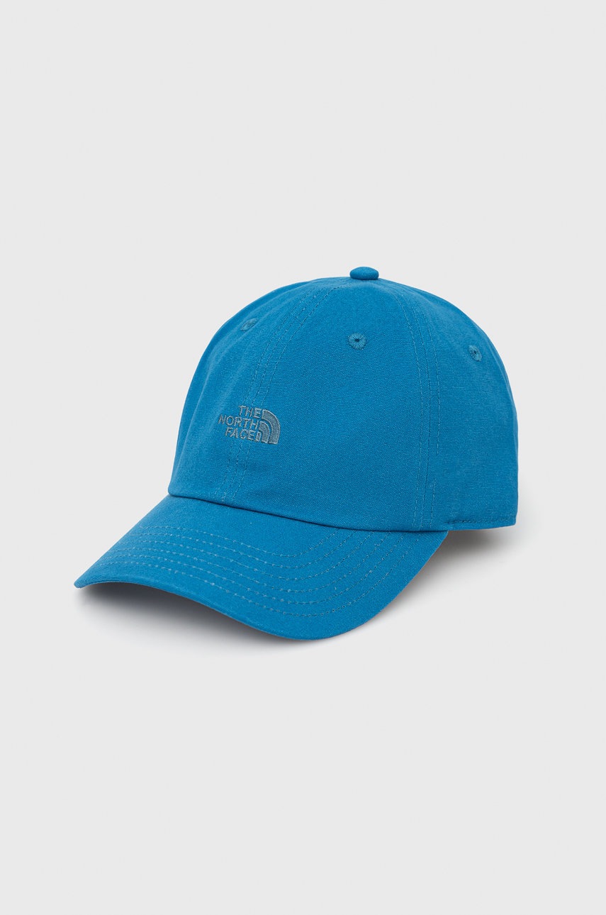 

Шапка The North Face с изчистен дизайн, Син