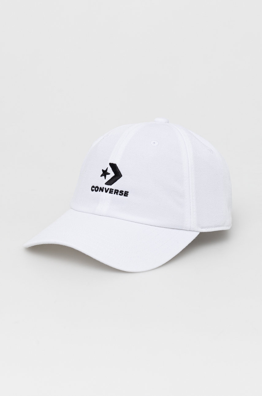 Converse șapcă culoarea alb, cu imprimeu 10022131.A02-White