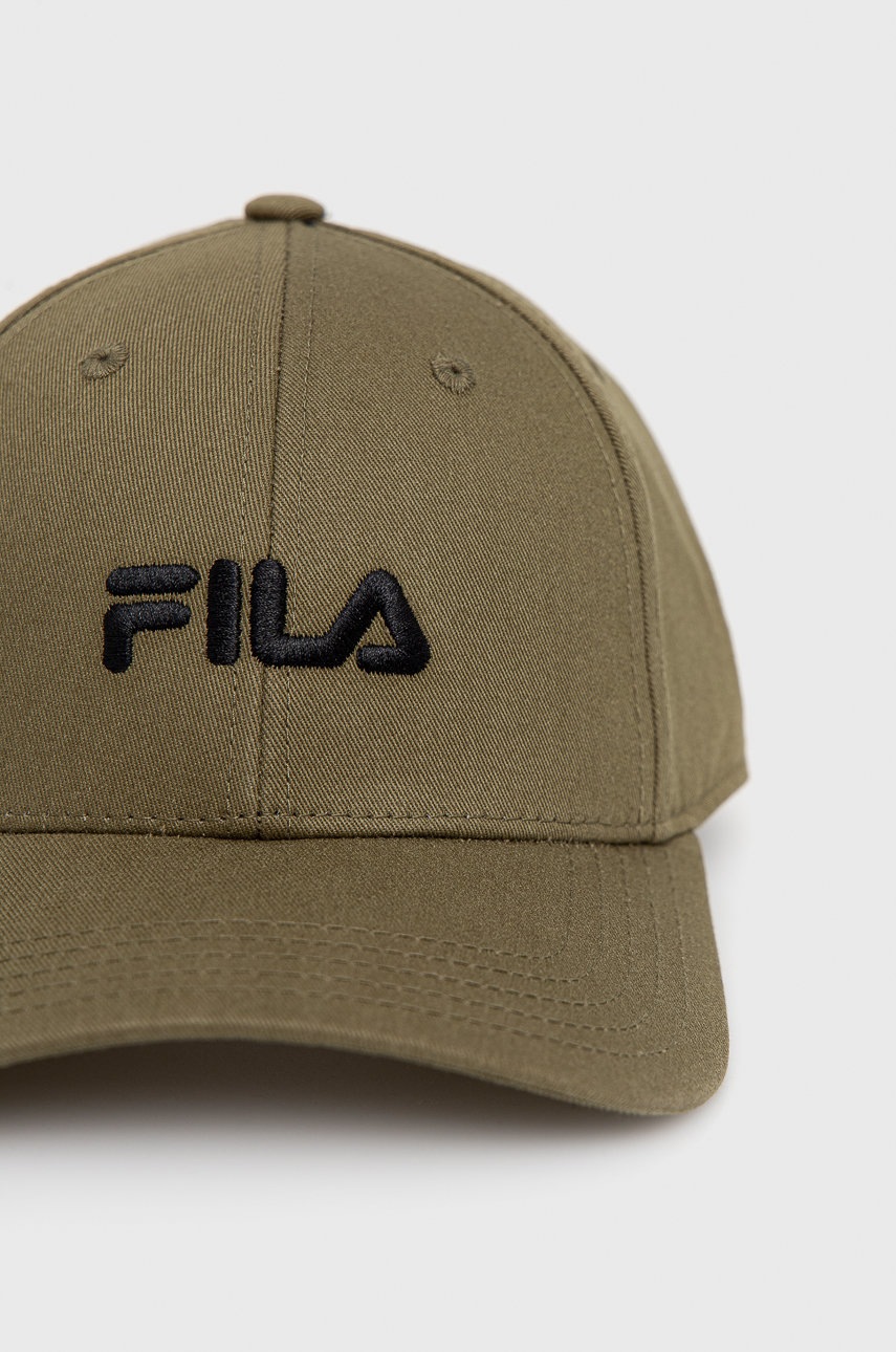 

Кепка Fila цвет зелёный с аппликацией