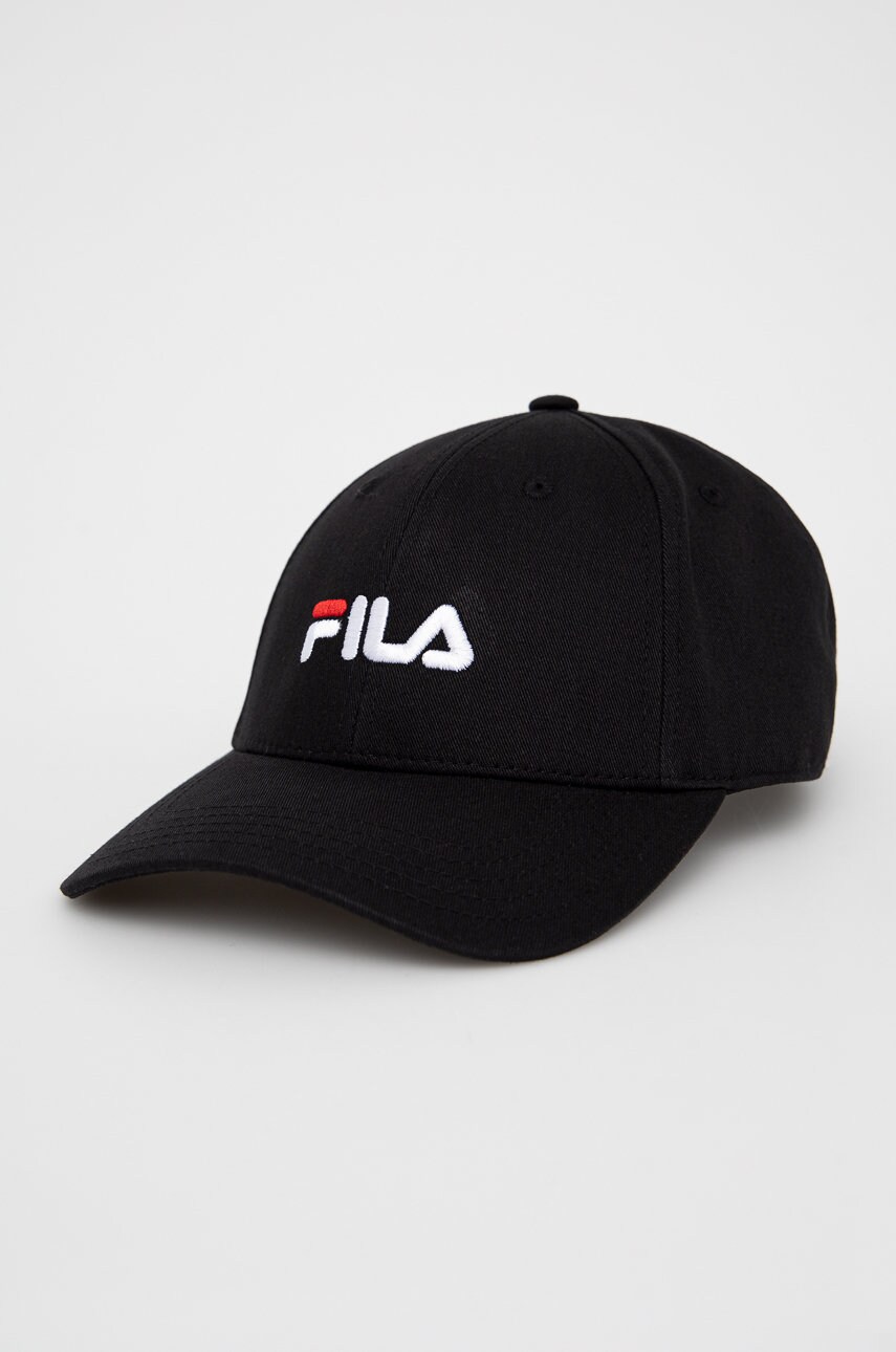 Fila șapcă culoarea negru, cu imprimeu Fila șapcă culoarea negru, cu imprimeu