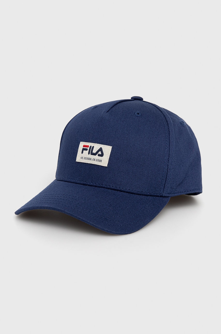 

Кепка Fila цвет синий с аппликацией