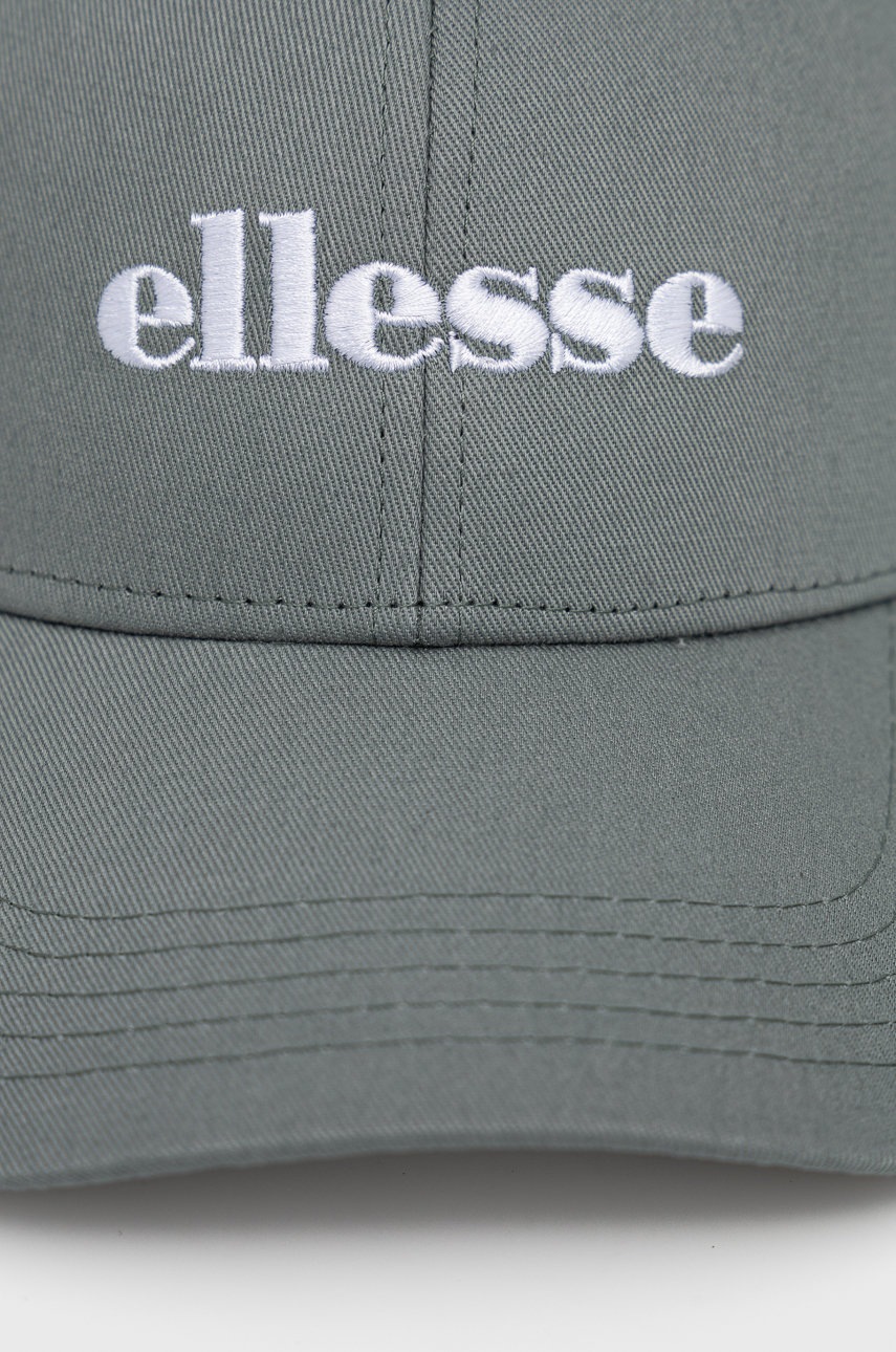 

Бавовняна кепка Ellesse колір зелений однотонна