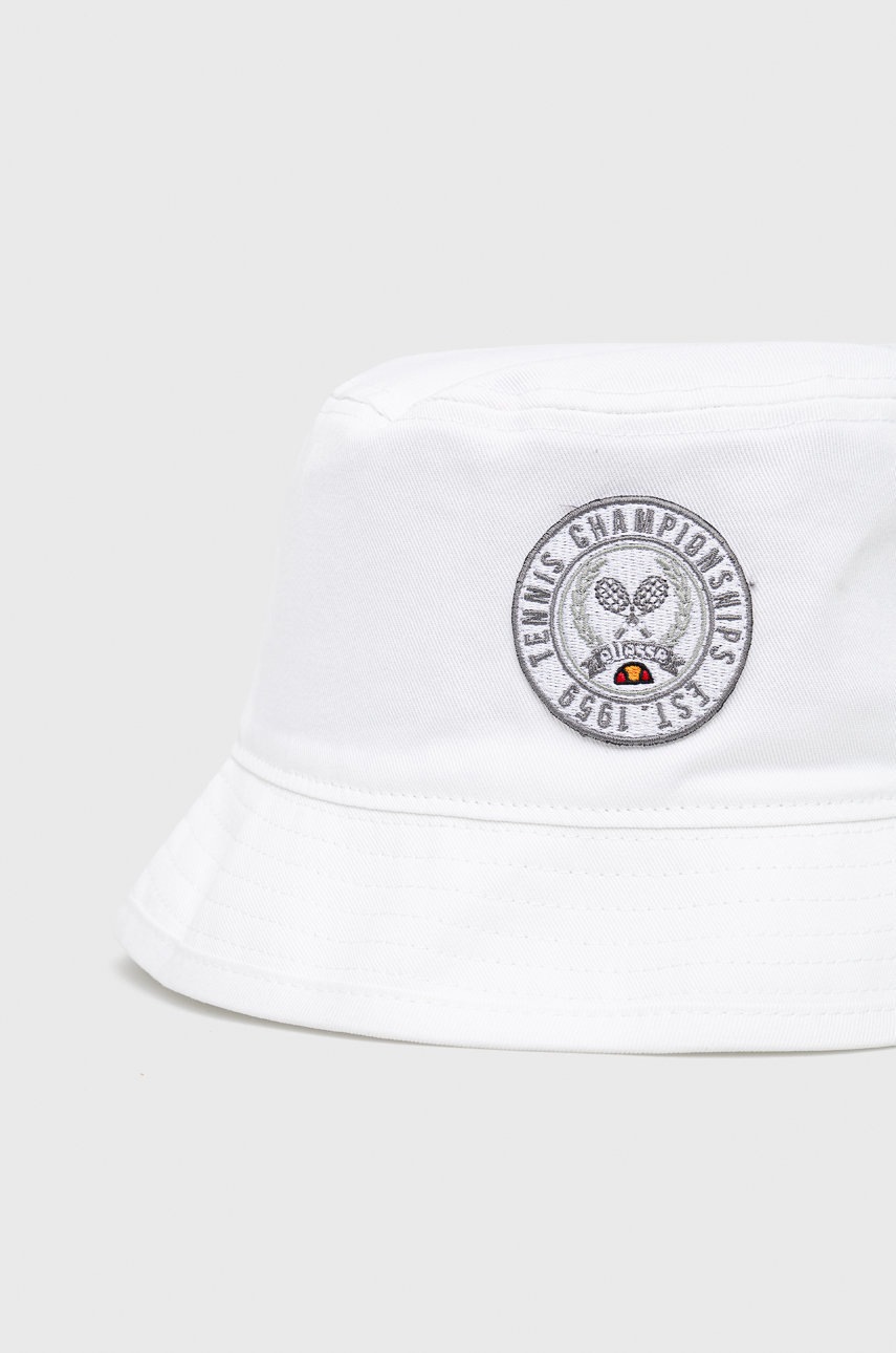 

Шляпа из хлопка Ellesse цвет белый хлопковый