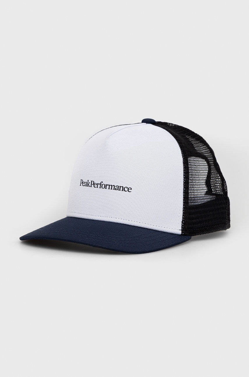 

Шапка Peak Performance в бяло с принт, Бял