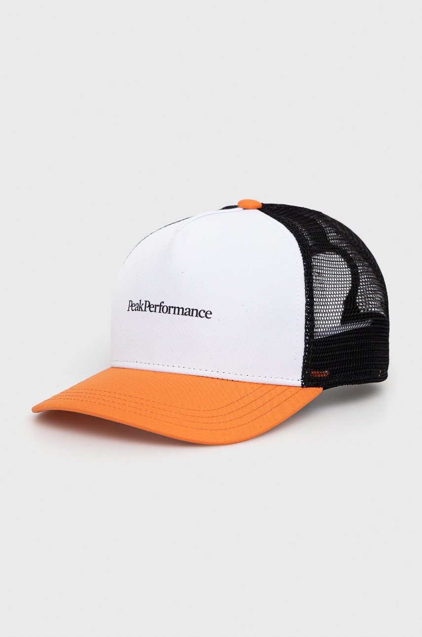 

Шапка Peak Performance в бяло с принт, Бял