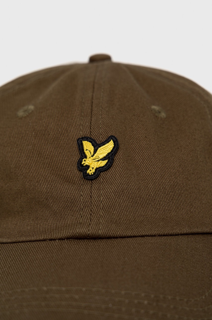 

Кепка Lyle & Scott колір зелений однотонна