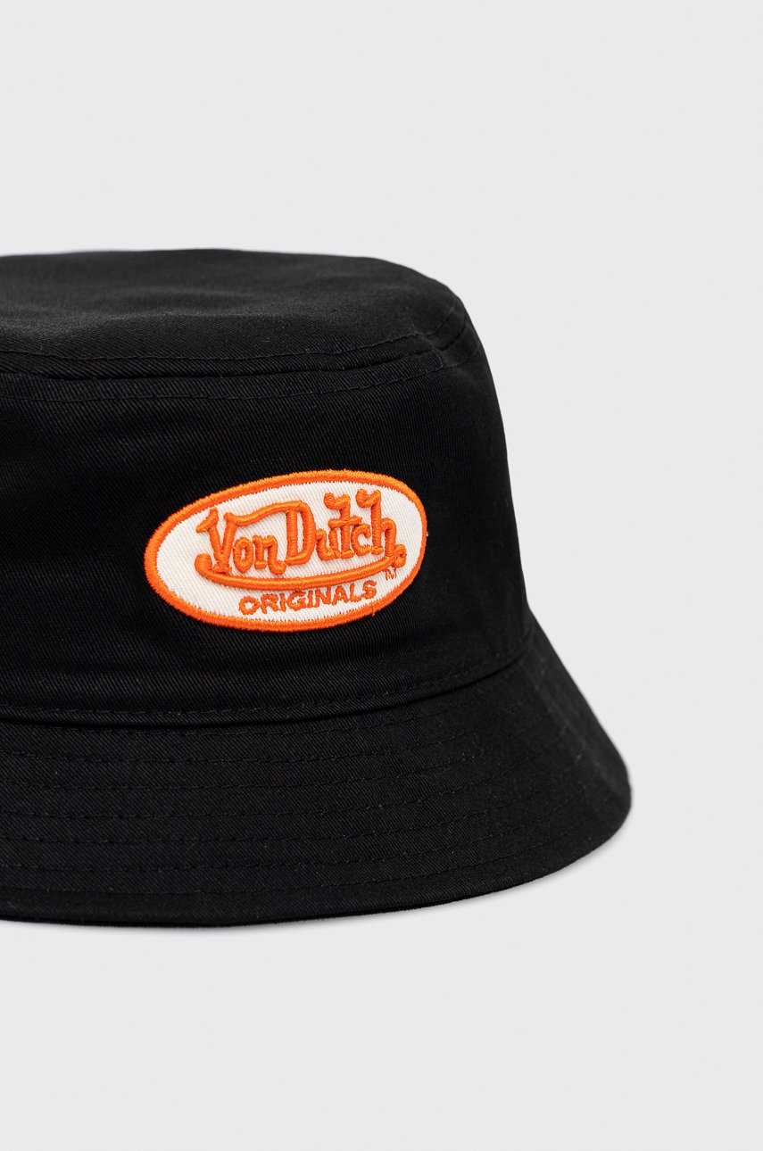 

Капелюх Von Dutch колір чорний з бавовни