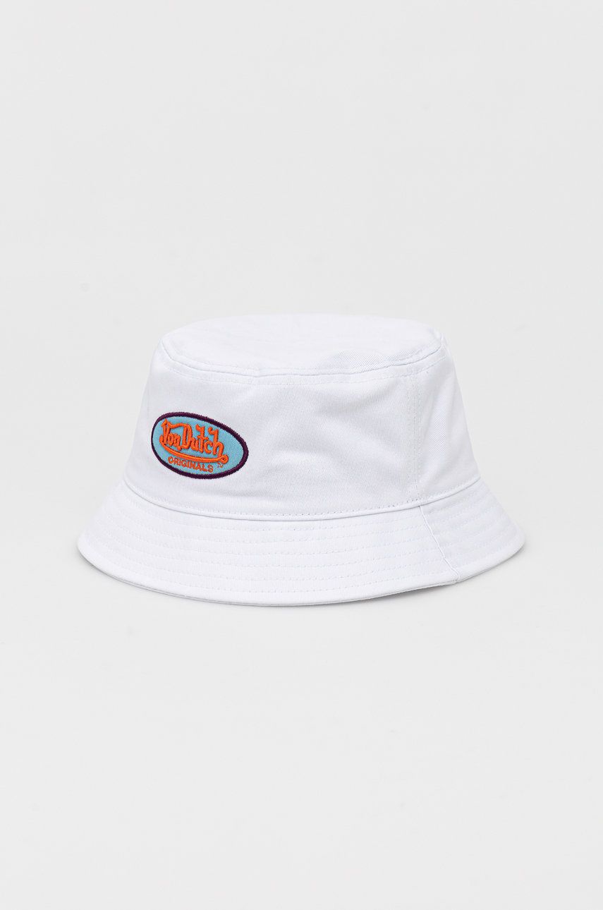 Von Dutch kapelusz kolor biały bawełniany