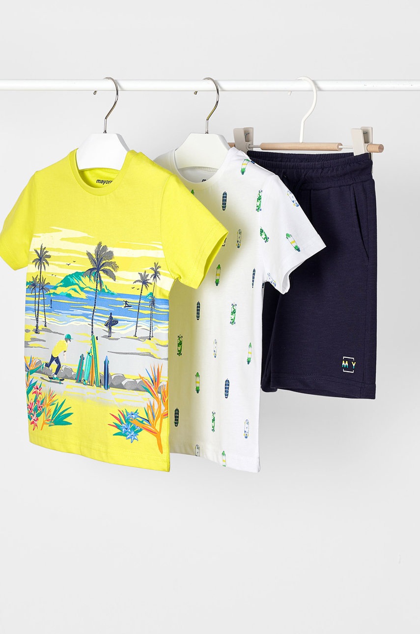 

Детский комплект из хлопка Mayoral цвет жёлтый