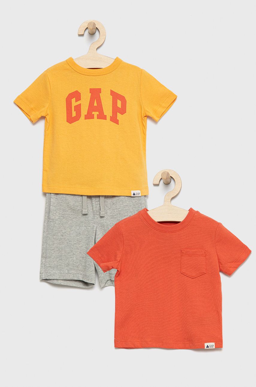 Gap GAP komplet bawełniany dziecięcy kolor pomarańczowy