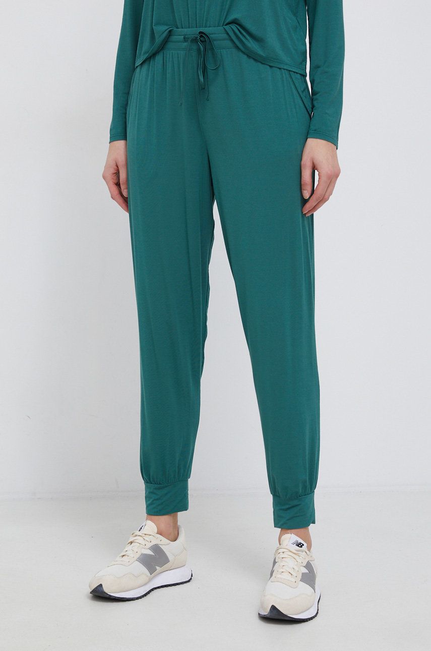 GAP Pantaloni de pijama femei, culoarea verde answear.ro imagine noua lenjerie-femei.ro