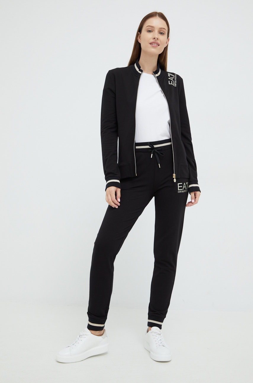 

Анцуг EA7 Emporio Armani дамски в черно, Черен