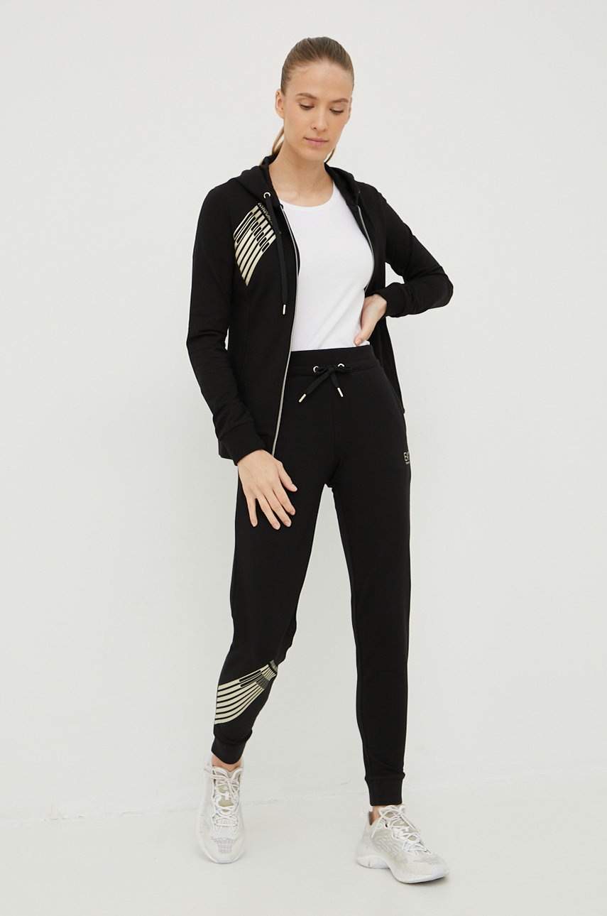 

Анцуг EA7 Emporio Armani дамски в черно, Черен