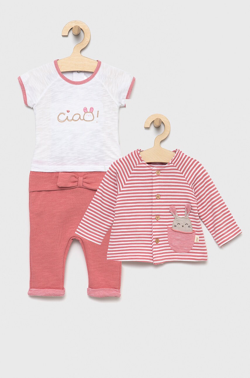 Mayoral newborn set de bumbac pentru copii culoarea roz