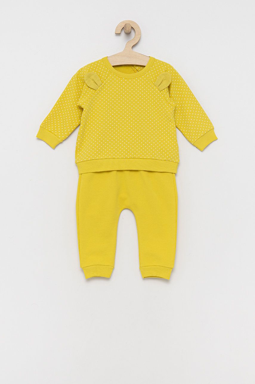 United Colors of Benetton dres dziecięcy kolor żółty
