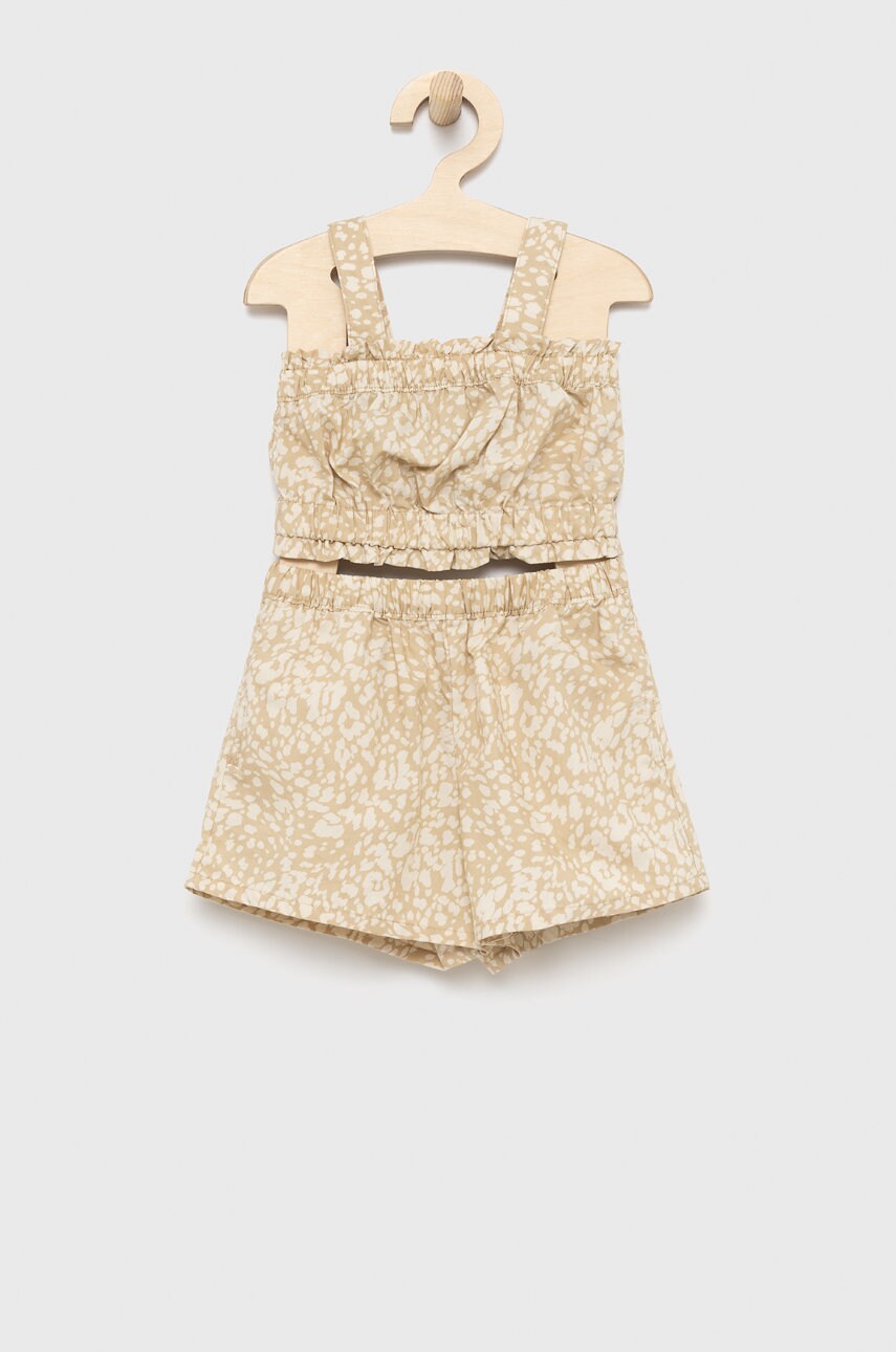 Gap set de bumbac pentru copii culoarea bej