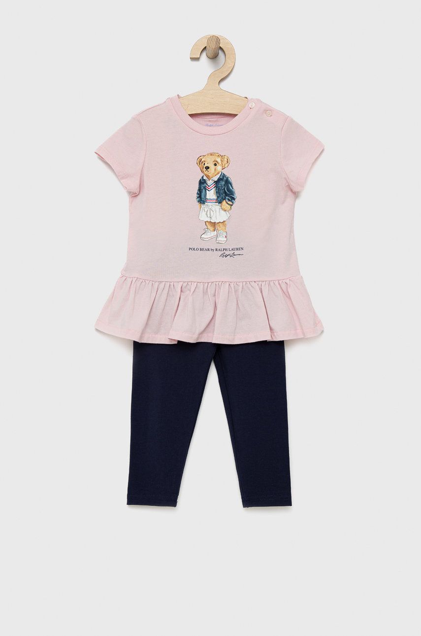 Polo Ralph Lauren komplet dziecięcy kolor różowy