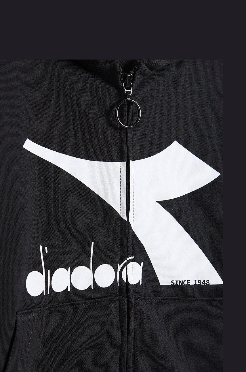 

Детский хлопковый спортивный костюм Diadora цвет чёрный