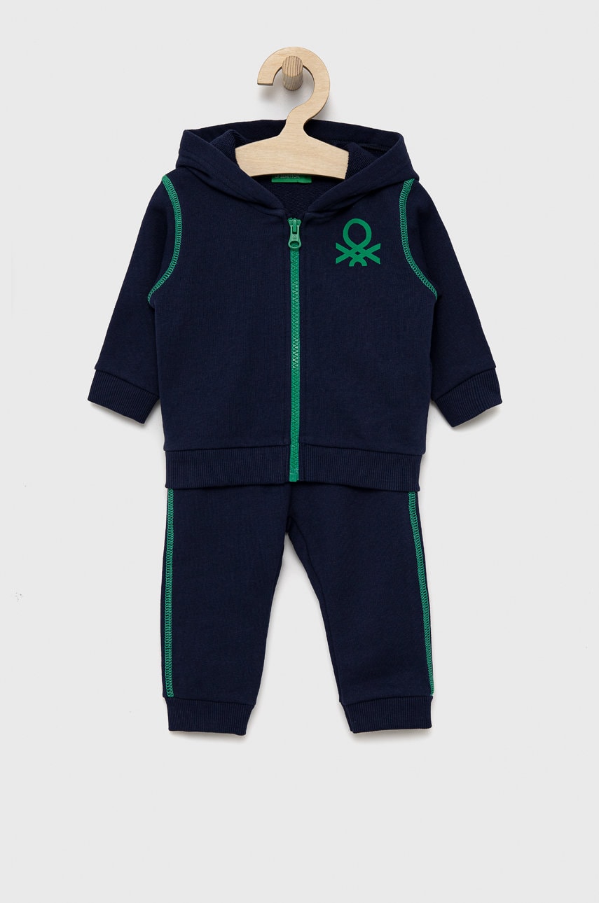 United Colors Of Benetton trening de bumbac pentru copii culoarea albastru marin